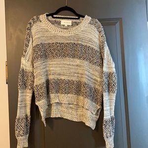 Black and white woven sweater